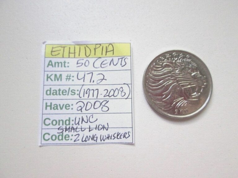 Read more about the article ETHIOPIA    50 cents  2008  km 47.2 (1977-2008) unc