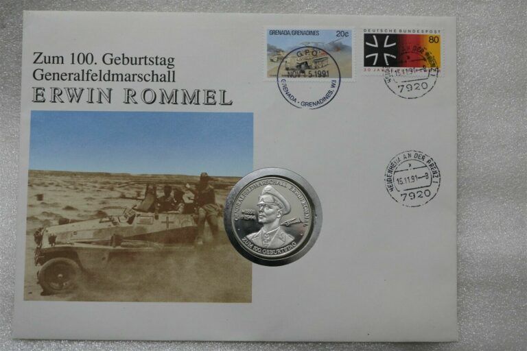 Read more about the article GERMANY GRENADA 1991 ERWIN ROMMEL COIN COVER B39 #232