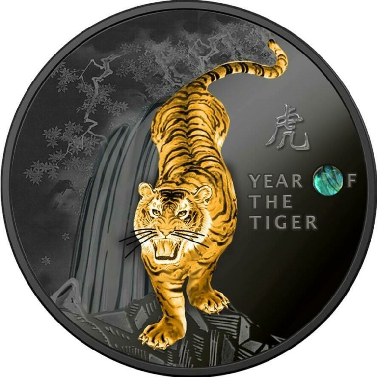 Read more about the article YEAR OF THE TIGER 2022 PURE SILVER PROOF COIN WITH RUTHENIUM PLATING CAMEROON