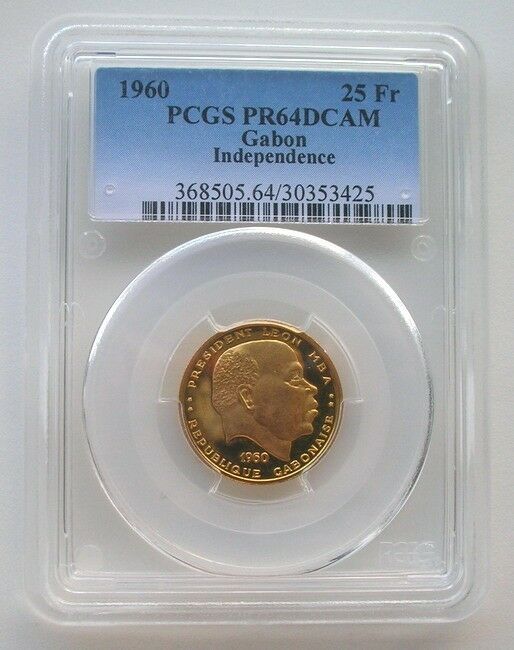Read more about the article Gabon 1960 Independence PCGS PR64 25 Francs Gold Coin Rare!