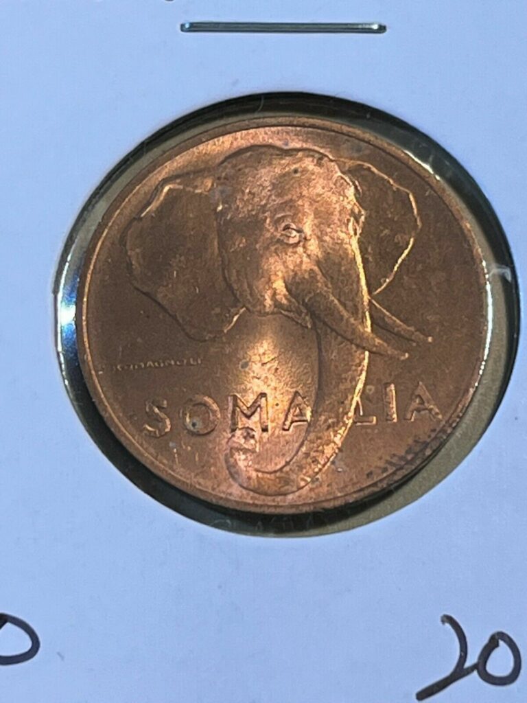 Read more about the article 1950 Somalia 5 Centesimi!! Elephant Coin!!