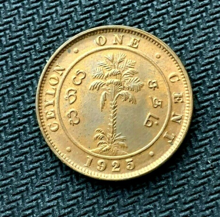 Read more about the article 1925 Ceylon Sri Lanka 1 Cent Coin UNC +      World Coin Copper      #C665