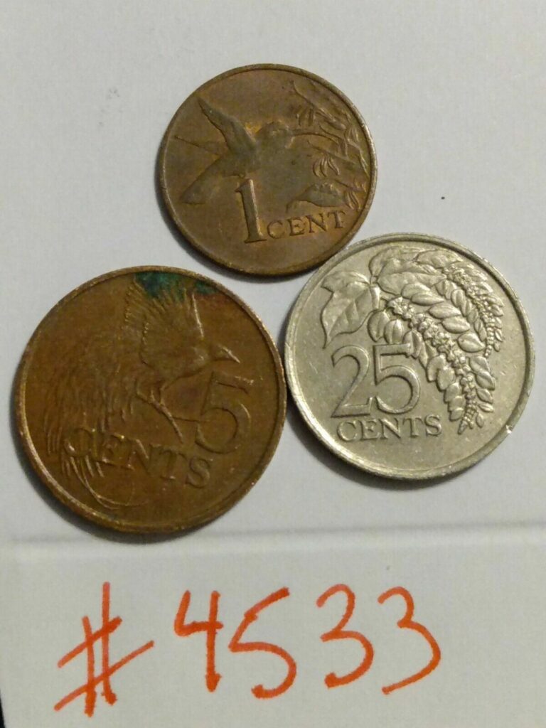 Read more about the article 🇹🇹🇹🇹 (3) Coins From Trinidad And Tobago 🇹🇹🇹🇹