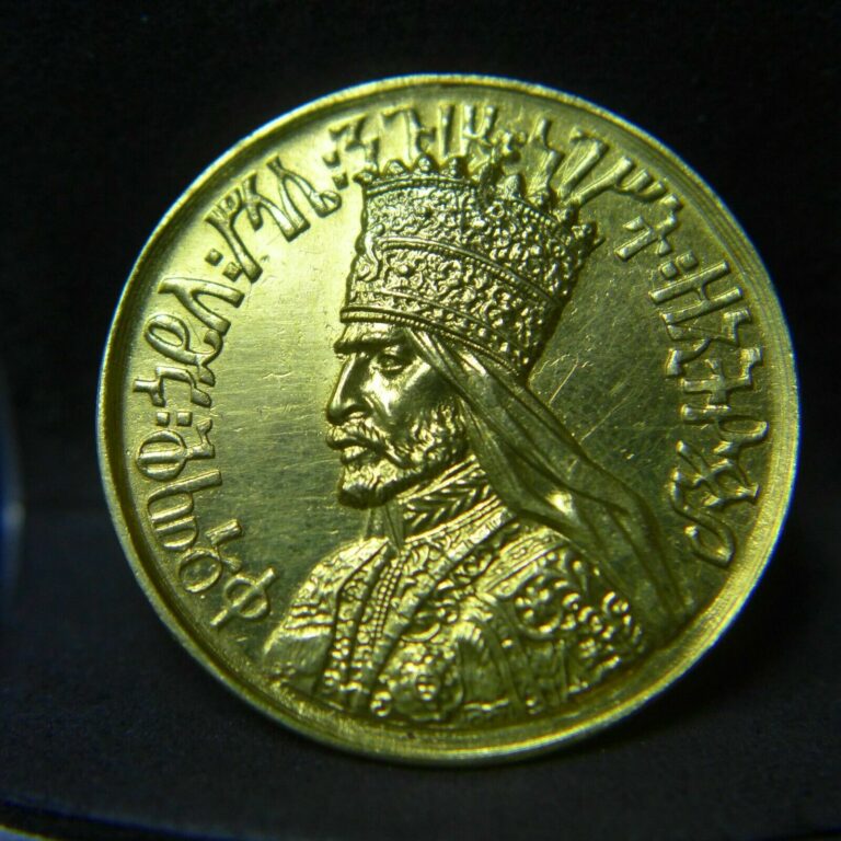 Read more about the article Ethiopia – 1930 Coronation Gold Medal Haile Selassie I – AU – Rare! 11.3g .900