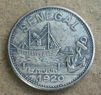 Read more about the article 1920 Senegal 25 Centimes Dakar Silver Plated Coin 27mm Smooth Token