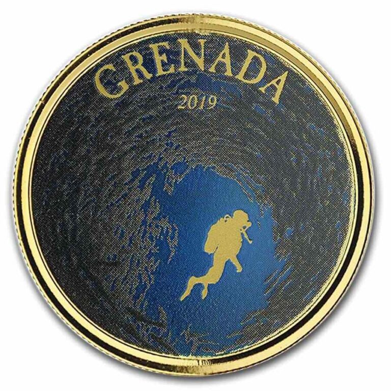 Read more about the article 2019 Grenada 1 oz Gold Diving Paradise (Colorized) – SKU#197537