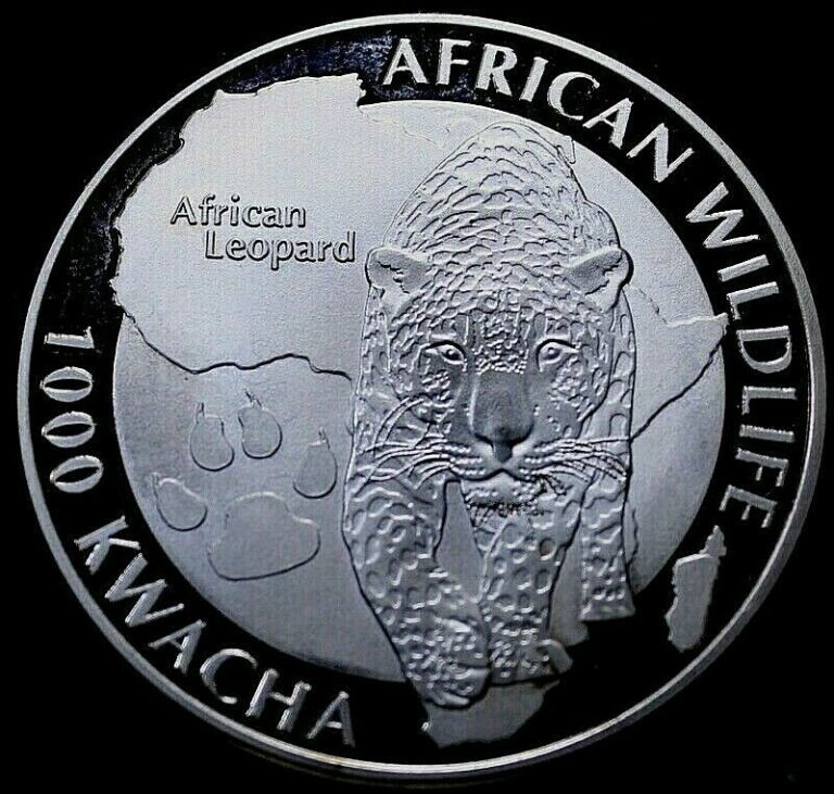 Read more about the article Zambia  2015  1000 Kwacha Large Silver Proof AFrican Wildlife.  Re6f 50-641