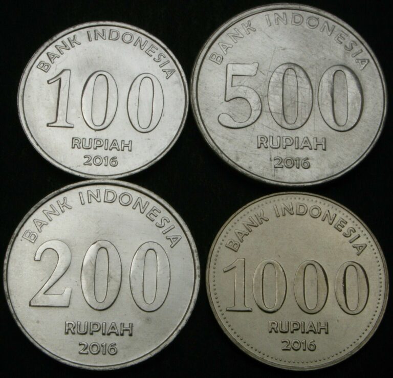 Read more about the article INDONESIA 100 Rupiah  200  500 and 1000 Rupiah 2016 – Lot of 4 Coins – UNC *