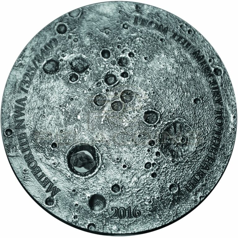 Read more about the article Mali 2016 5000 Francs Mercury Meteorite NWA 7325/8409 5oz Silver Coin