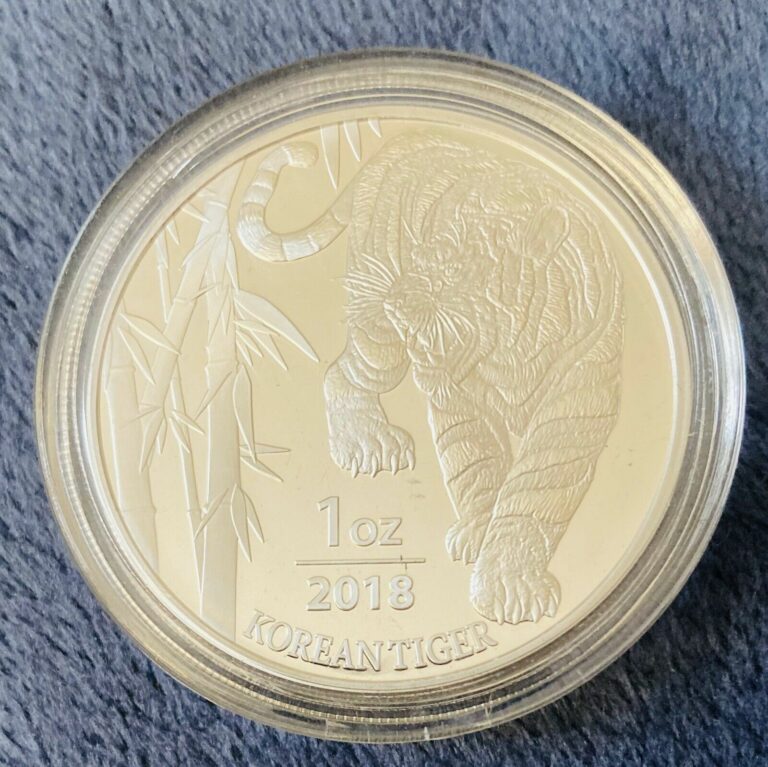 Read more about the article 2018 South Korea Tiger 1 Oz. Silver Coin in Mint Capsule Proof