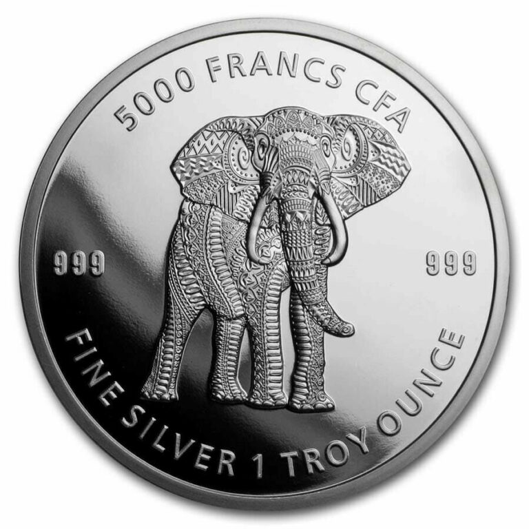 Read more about the article 2019 Chad 5000 Franc Mandala Elephant 1 oz Silver BU