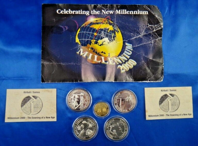 Read more about the article 1997-2000 Kiribati Samoa Millenium 2000 Gold and Silver Proof Set 5 Coin Set COA
