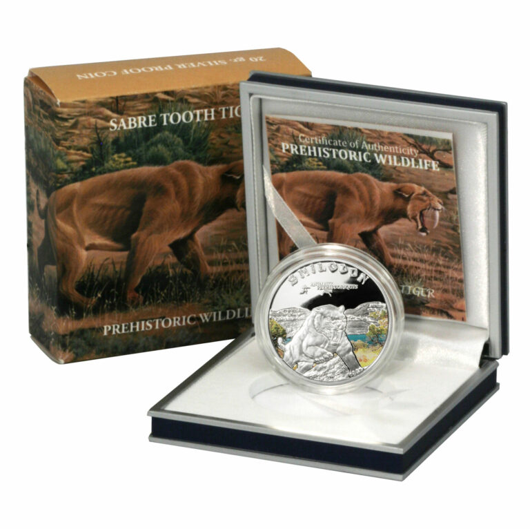 Read more about the article 2011 Ivory Coast Sabre-tooth Tiger 1000 Francs Proof Silver Coin