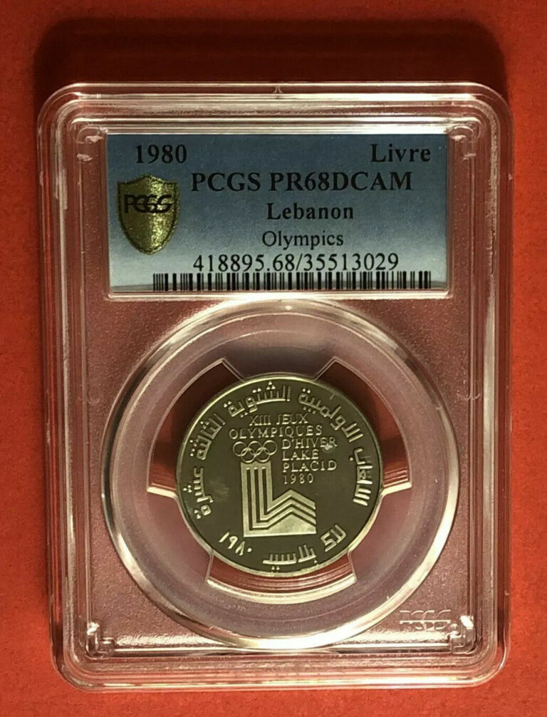 Read more about the article 1980-LEBANON-1 LIVRE CO-NI PROOF COINS GRADED BY PCGS PF68 DCAM…RARE
