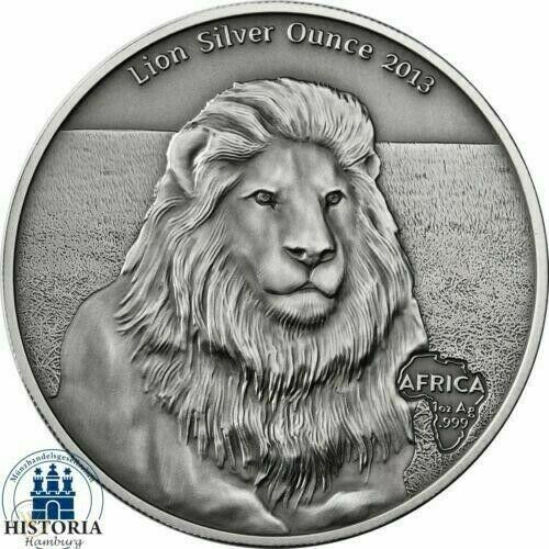 Read more about the article 2013 1 OZ SILVER COIN ✪ AFRICAN LION ✪ GABON GABONAISE 1000 FRANCS CFA ◢TRUSTED◣