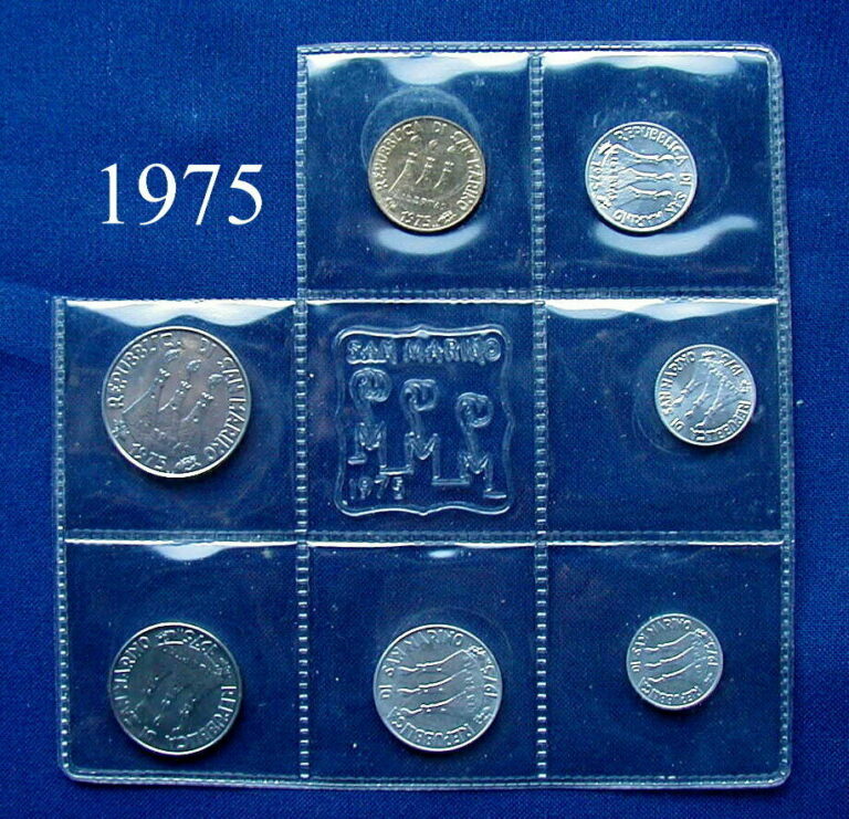 Read more about the article 1975 SAN MARINO (Italy) complete set 7 COINS UNC without silver