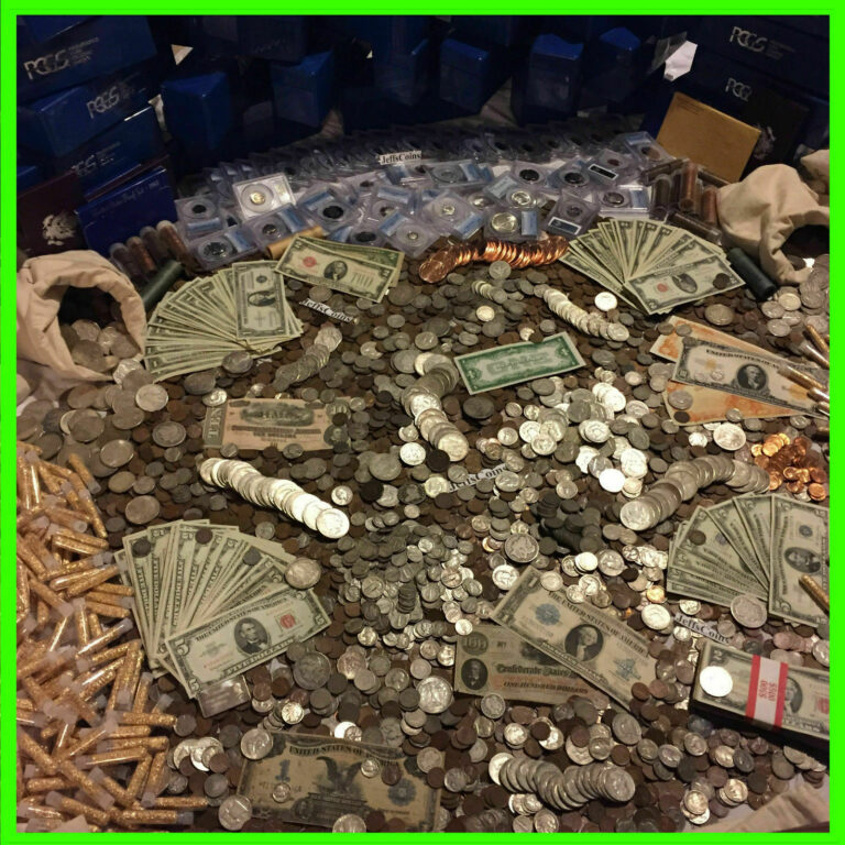 Read more about the article ✯ESTATE LOT OLD US COINS ✯ .999 SILVER BARS BULLION✯ MONEY GOLD HOARD PCGS OLD✯