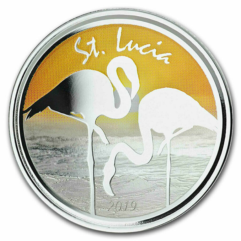 Read more about the article 2019 St. Lucia 1 oz Silver Pink Flamingo (Colorized) – SKU#199100