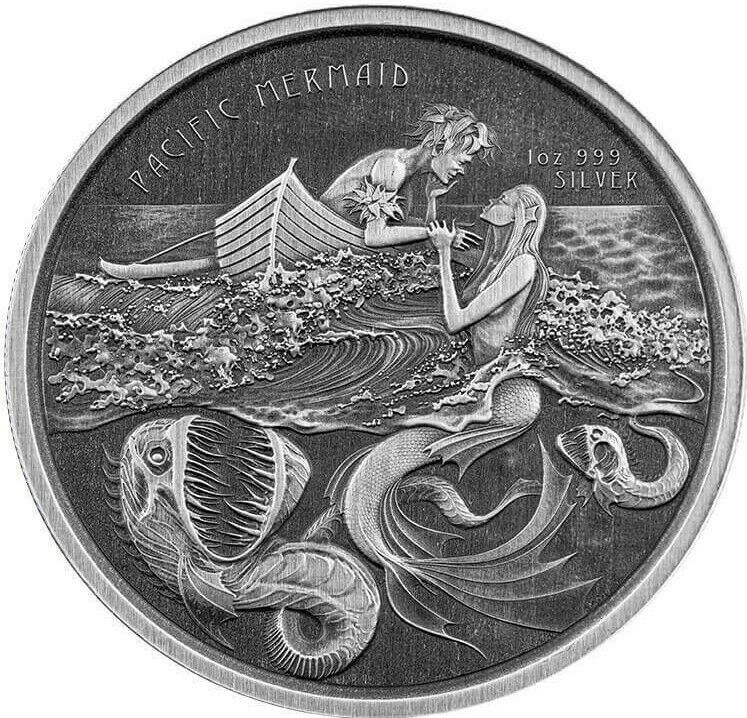 Read more about the article 2021 Samoa 1 oz Silver Pacific Mermaid Antique Finish “SEA MONSTER” See Pics