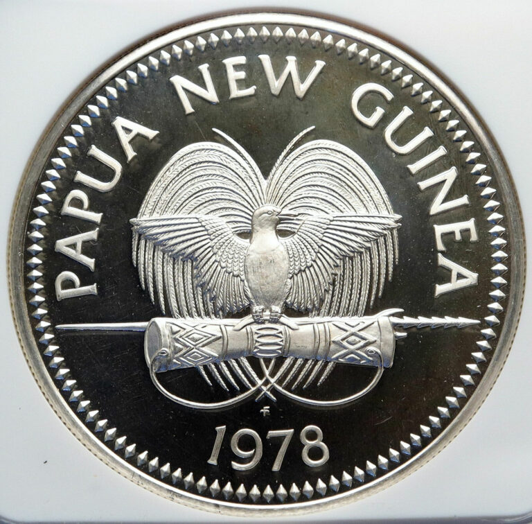 Read more about the article 1978 PAPUA NEW GUINEA Large Exotic Bird OLD Proof Silver 10 Kina Coin NGC i85337