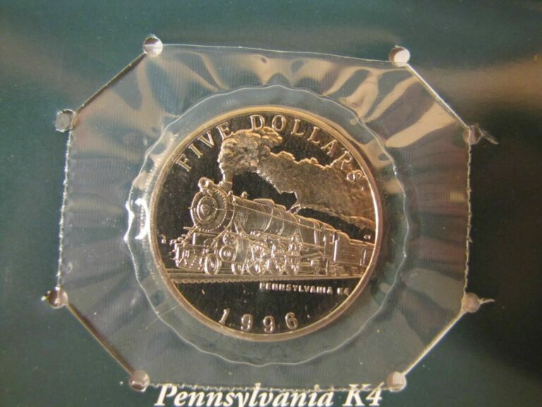 Read more about the article 1996 Republic Of The Marshall Islands Pennsylvania Railroad K4 5 Dollar Coin