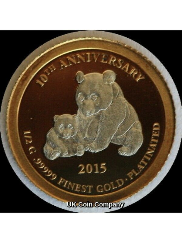 Read more about the article 2015 Gabon Panda 1/2 Gram Gold Proof Like Coin