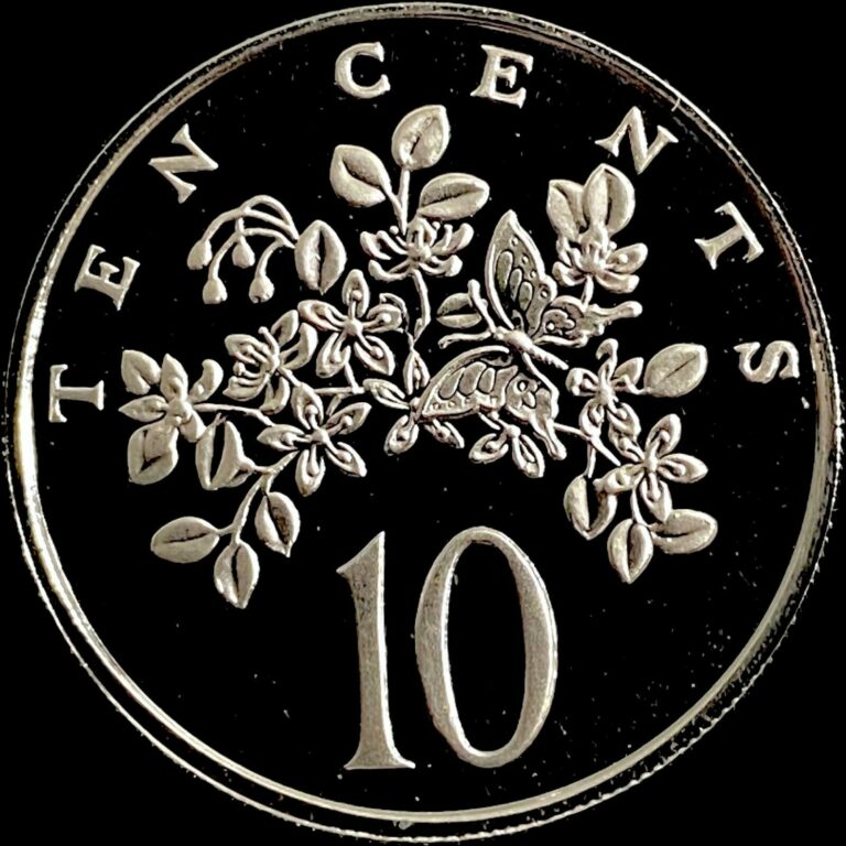 Read more about the article JAMAICA. 1975  10 Cents – Butterfly Amongst Leaves 🦋  Rare