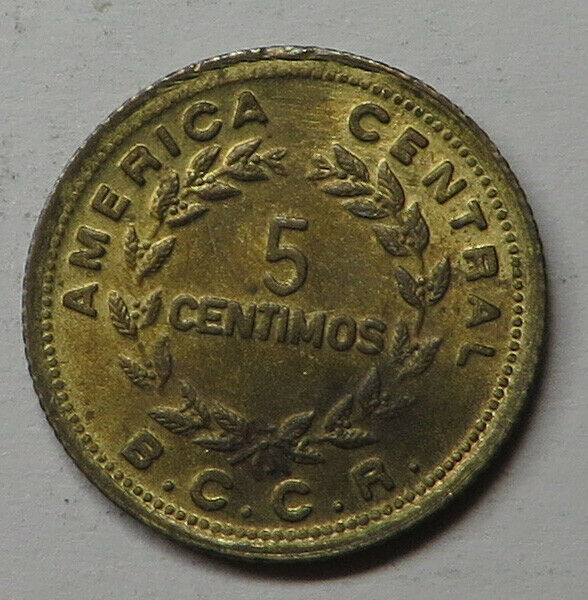 Read more about the article Costa Rica 5 Centimos 1979(g) Brass KM#184.3a UNC