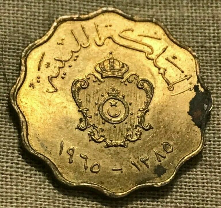 Read more about the article Libya 5 Millimes Coin 1970 KM# 7