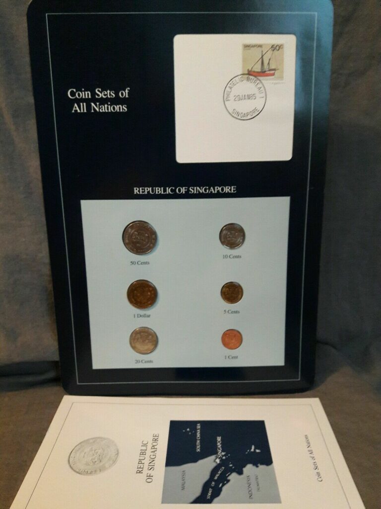 Read more about the article coin set 6 coins Blue Card Republic of Singapore 1985 Coin Sets of All Nations