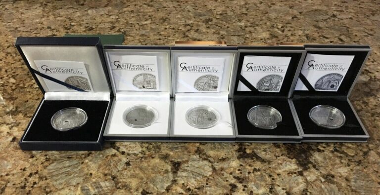 Read more about the article 2009-2013 Treasures of the World Complete Set of 5 Silver Coins Palau