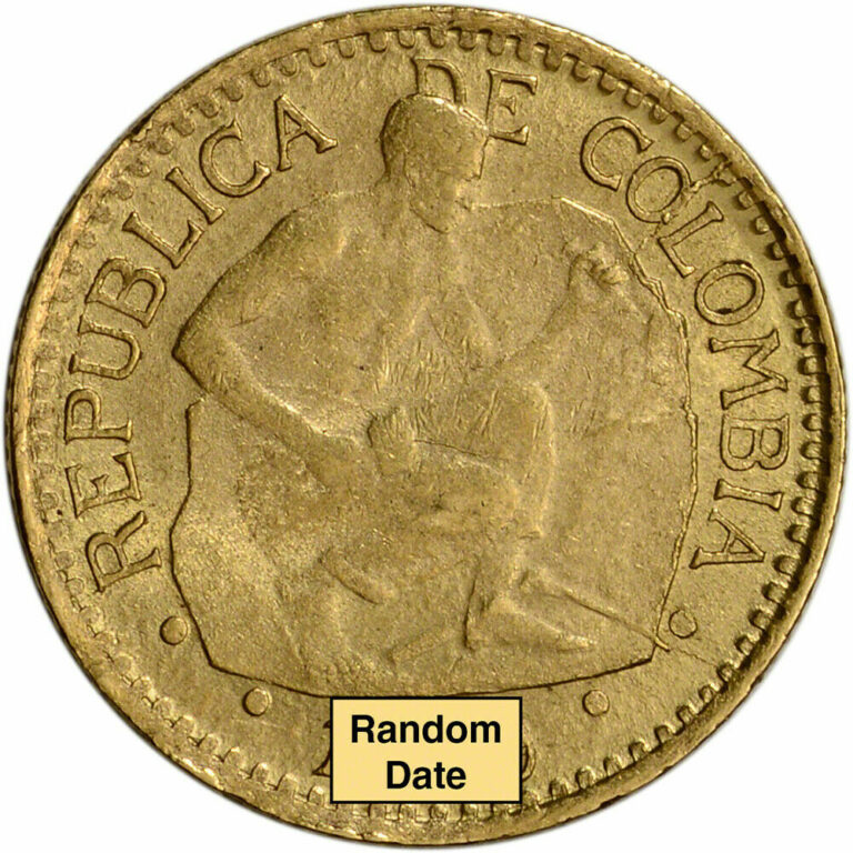 Read more about the article Colombia Gold 5 Pesos (.2355 oz) – AU/BU – 1913 – 1919 – Stonecutter