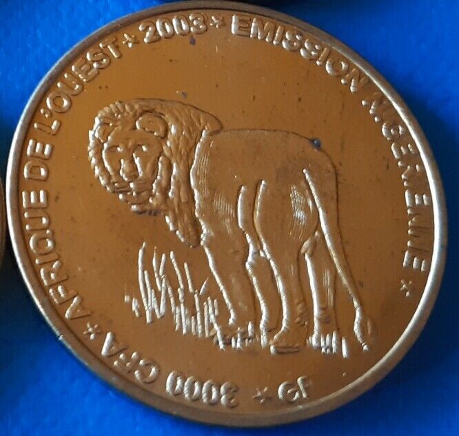 Read more about the article Niger 3000 CFA francs 2003 Lion 2 Africa Elephant unusual coin