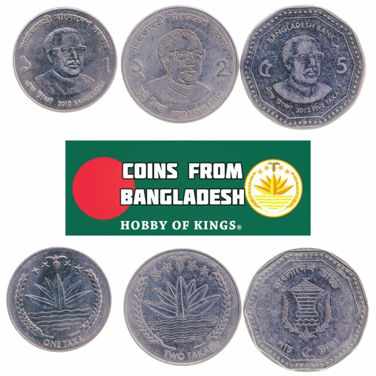 Read more about the article SET OF 3 COINS FROM BANGLADESH: 1  2  5 TAKA. 2010-2014