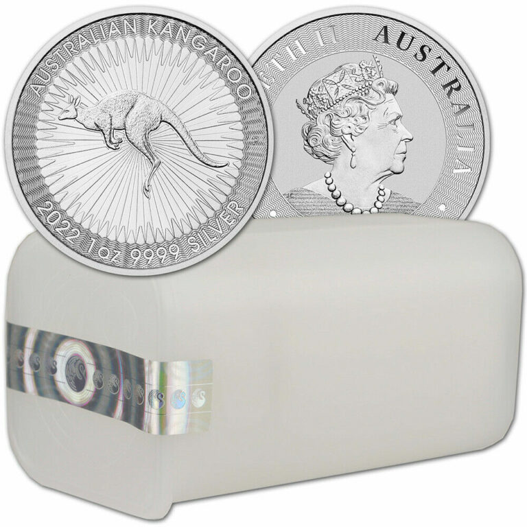 Read more about the article 2022 P Australia Silver Kangaroo 1 oz $1 BU – 1 Roll – 25 Coins in Mint Tube