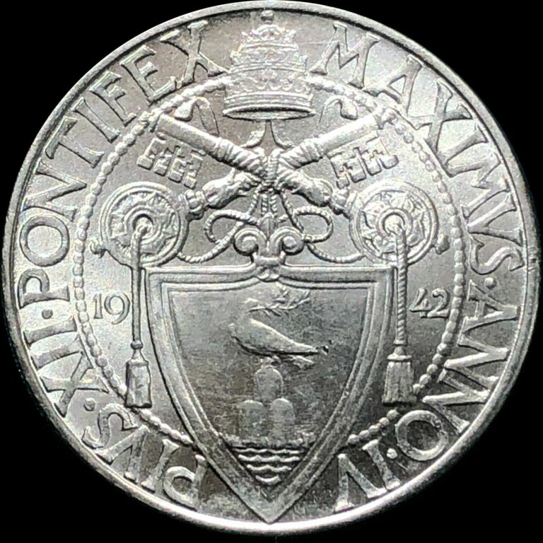 Read more about the article 1942 Vatican City 50 Centesimi KM #34 Foreign Coin Low Mintage Scarce Type