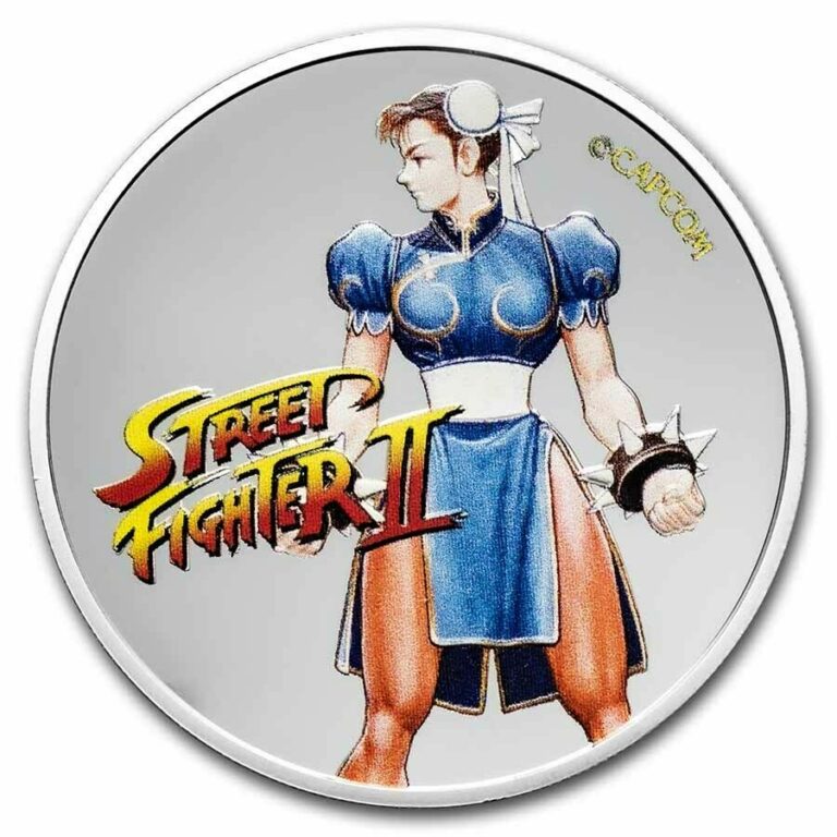 Read more about the article 2021 Fiji 1 oz Silver Street Fighter II 30th Anniversary: Chun Li – SKU#243394