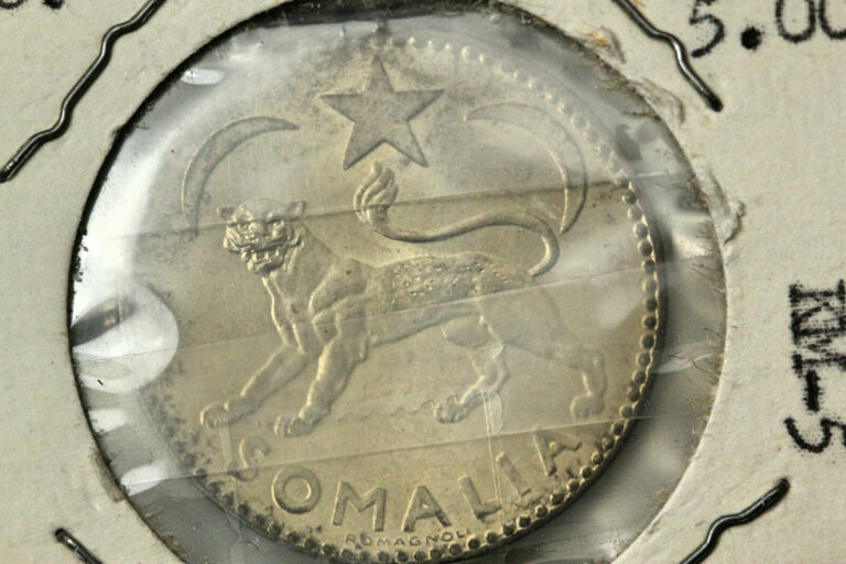 Read more about the article 1950 Somalia 1 Somalo Silver Coin Grades Mint State (NUM6527)