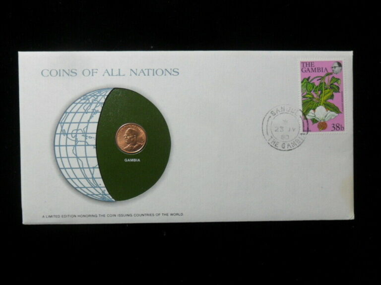 Read more about the article GAMBIA 1 BUTUT 1974 FAO Coins of All Nations Cover Stamp COA Franklin Mint