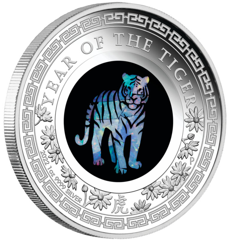 Read more about the article 2022 Australia Opal Series Lunar Year of the Tiger 1oz Silver Proof $1 Coin