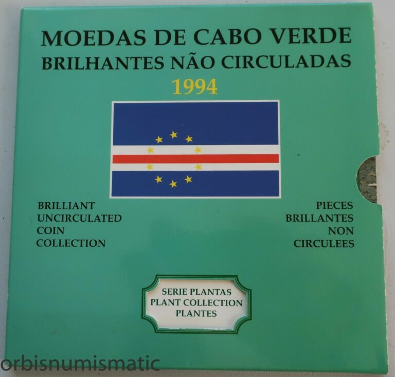 Read more about the article CAPE VERDE 1994 VERY RARE BU OFFICIAL MINT SET WITH 6 COINS PLANTS FLOWERS FLORA