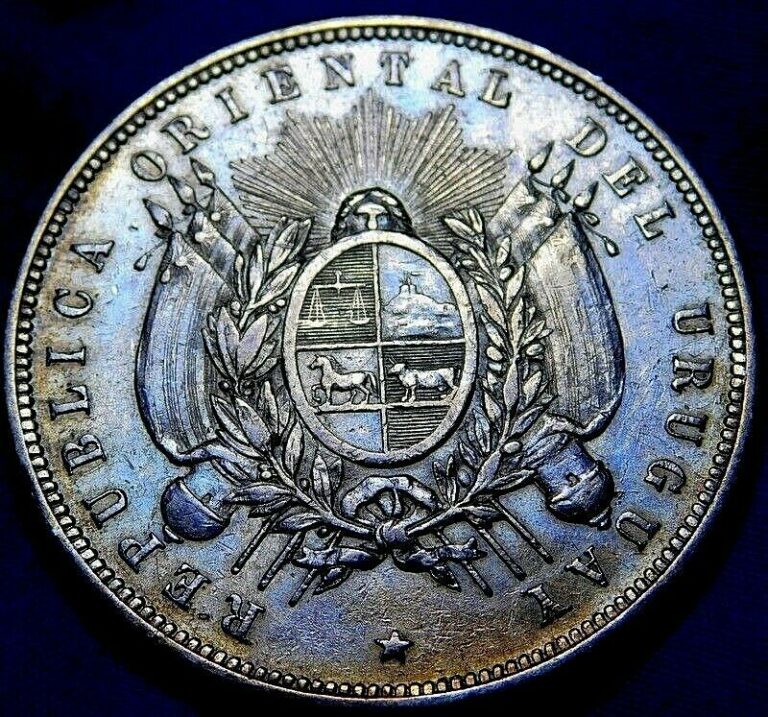 Read more about the article 1877 URUGUAY ONE PESO  PARIS MINT  A22-940