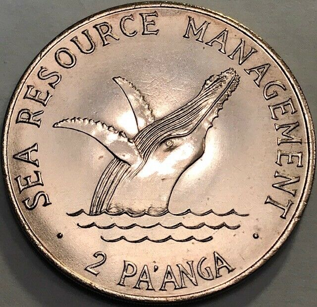 Read more about the article TONGA – Humpback Whale – 2 Pa’anga 1980 – Brilliant Uncirculated Coin