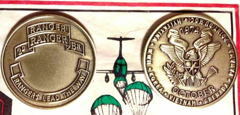 Read more about the article Army 2nd Ranger Battalion Challenge Coin Grenada/Panama era ENGRAVABLE – BRASS