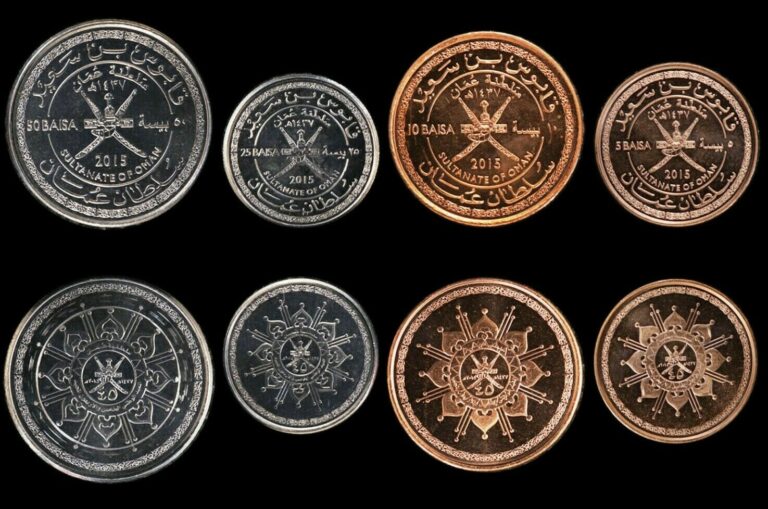 Read more about the article Oman 4 Pcs Coin Set  5 10 25 50 Baisa 2015  UNC  Commemorative 45th National Day