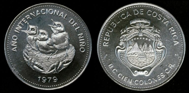 Read more about the article 1979 COSTA RICA 100 COLONES – Low Mintage / BIRDS IN NEST  Proof BU SILVER