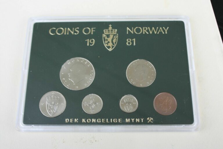 Read more about the article NORWAY 6 Uncirculated Coins 1981 Coin Set from the Royal Mint