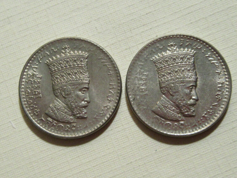 Read more about the article 1930/31 Ethiopia coin  25 Matonas  LION  Uncirculated beauty nice 2 COINS gp 27