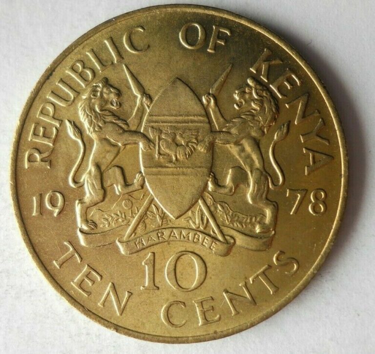 Read more about the article 1978 KENYA 10 CENTS – AU/UNC – High Quality Coin – FREE SHIP – Kenya Bin #1