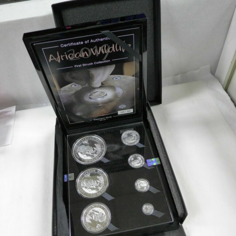 Read more about the article 2019 Somalia Silver Elephant Coin Set (7) Coins 18.85 oz 999.9 Fine Silver